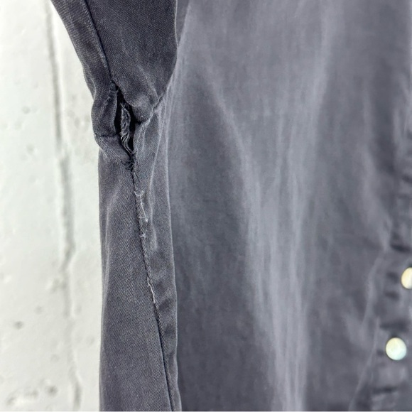 Flats by Jan Niemi Women’s Size Large Black Button Down Tunic Shirt Dress Read - Picture 10 of 10